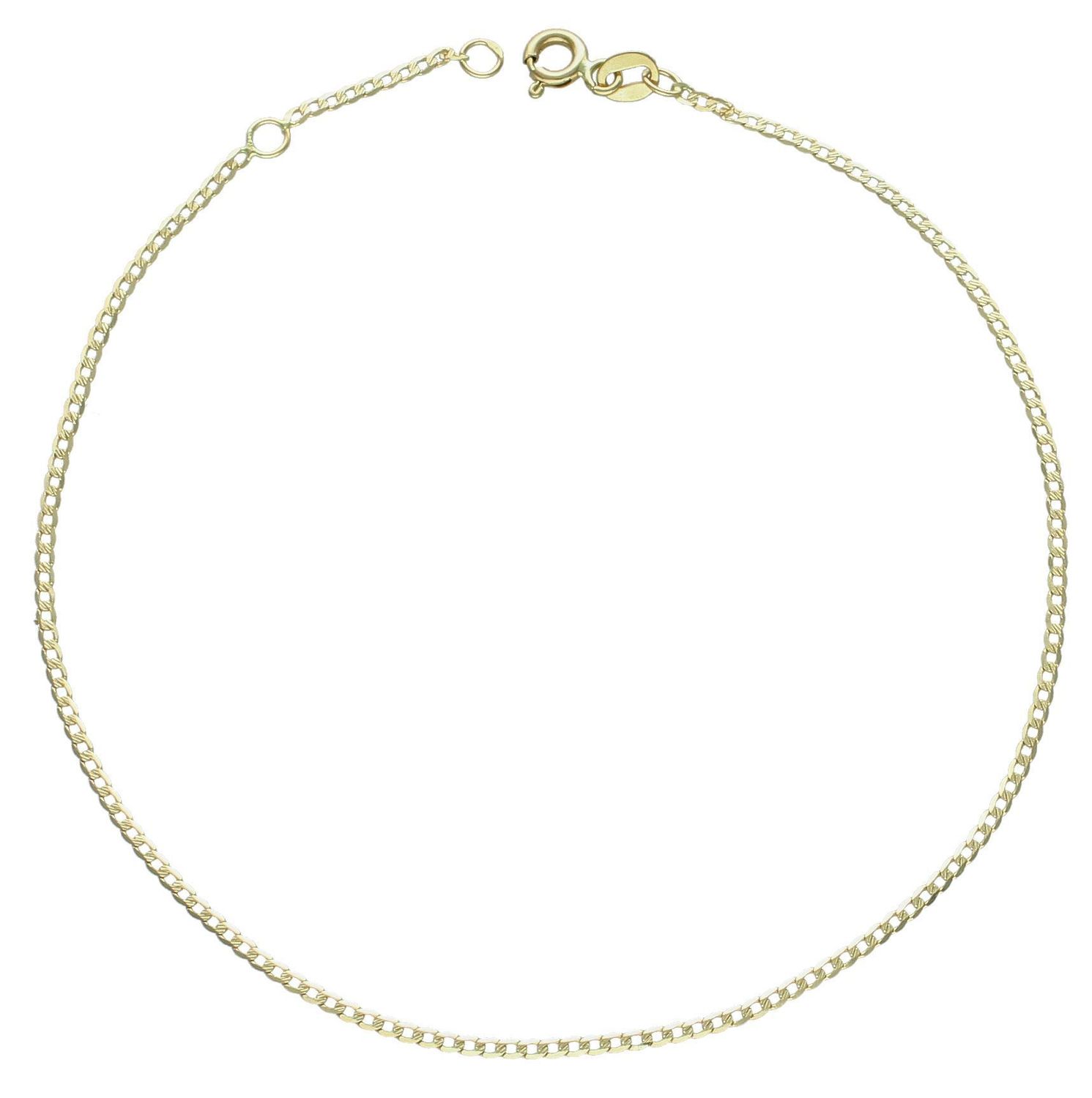 Bransoletka złota na nogę próba 585, DIA-BRA-12120-585 1,2mm Złota bransoletka o splocie pancerka to rodzaj bransoletki, który z pewnością zachwyci kobiety eleganckie, wytworne, pełne klasy..jpg